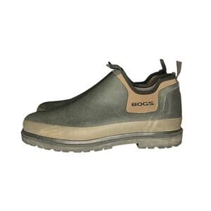 Bogs Men's Tillamook Bay Waterproof Slip-on Boots Size 11 Black Tan